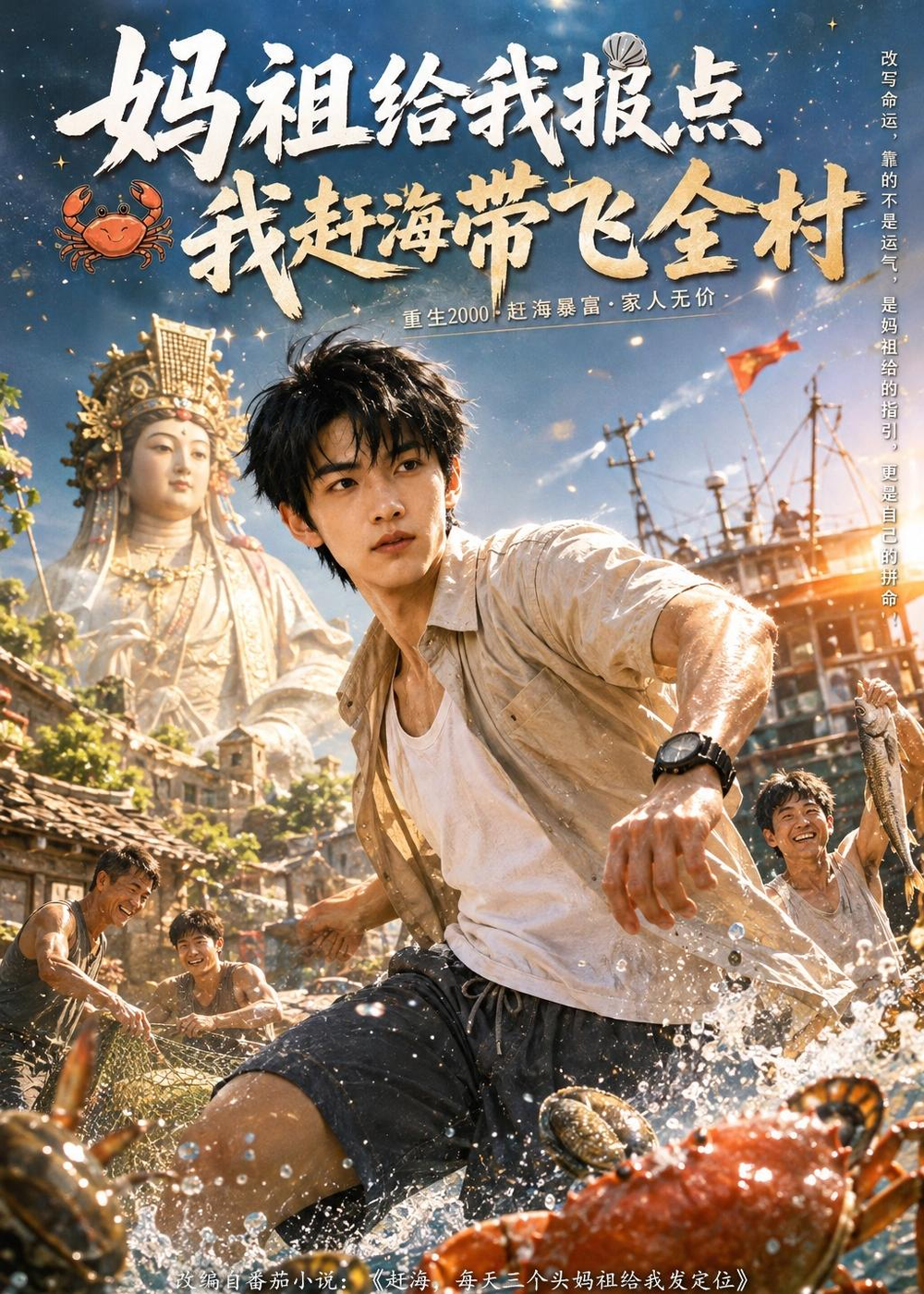 媽祖給我報點,我趕海帶飛全村海報