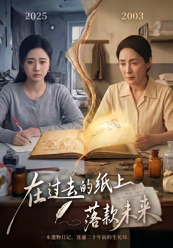 在過去的紙上落款未來海報