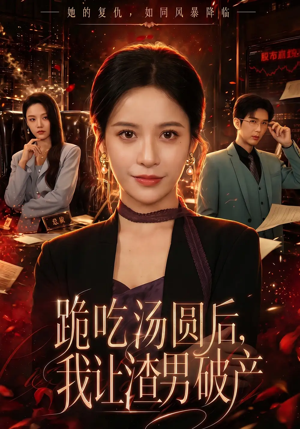 跪吃湯圓後,我讓渣男破產海報