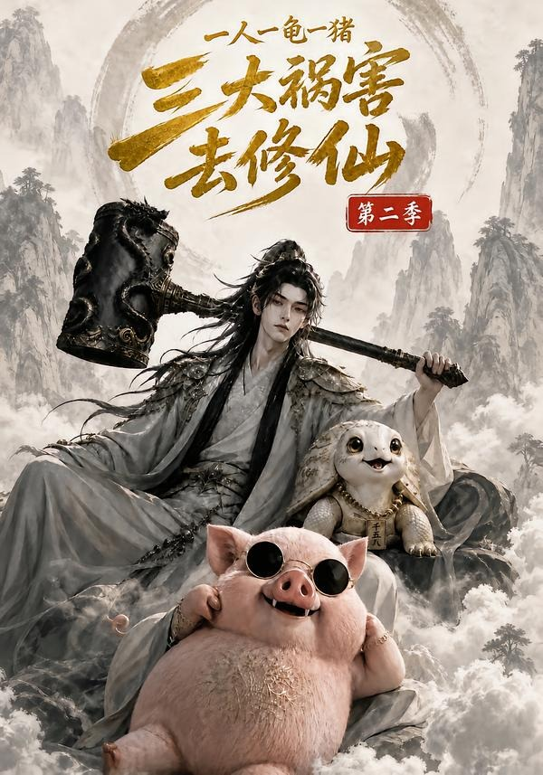一人一龜一豬,三大禍害去修仙海報