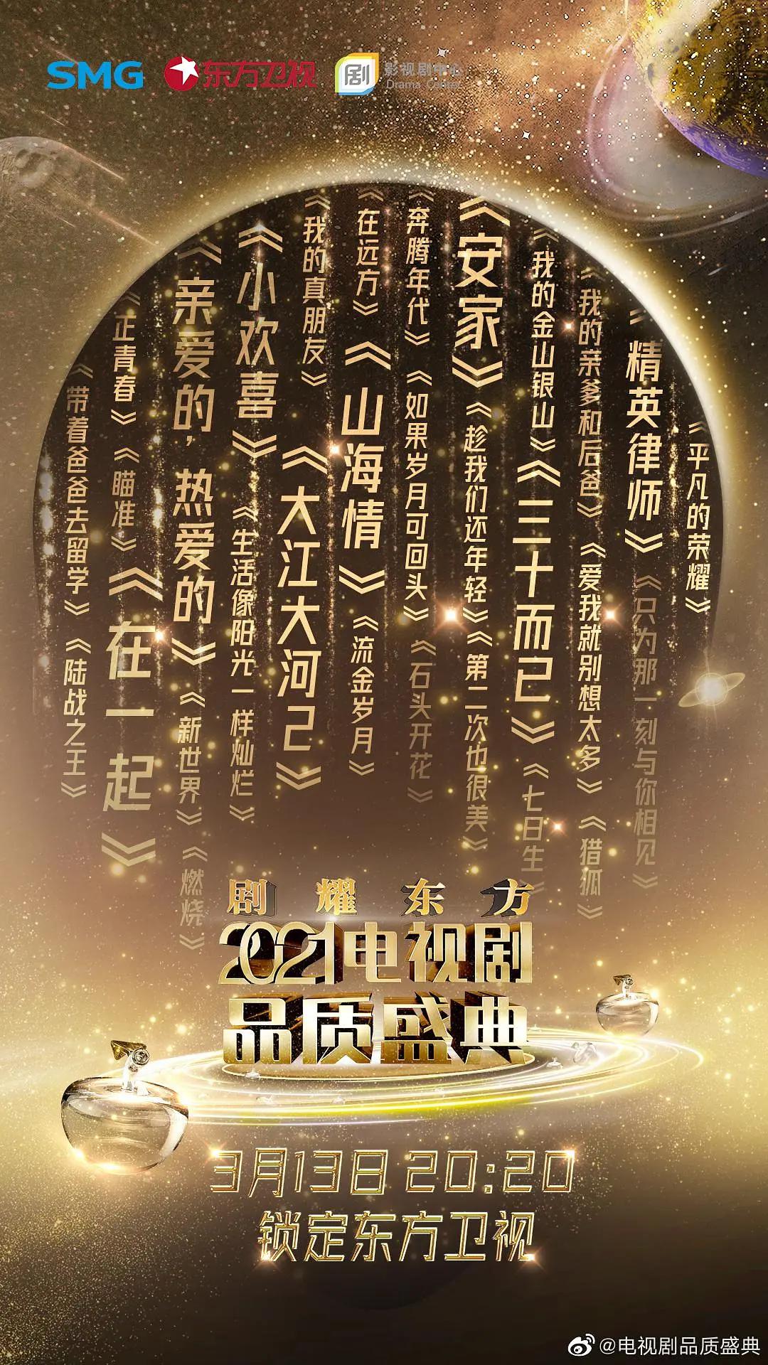 2021電視劇品質盛典海報